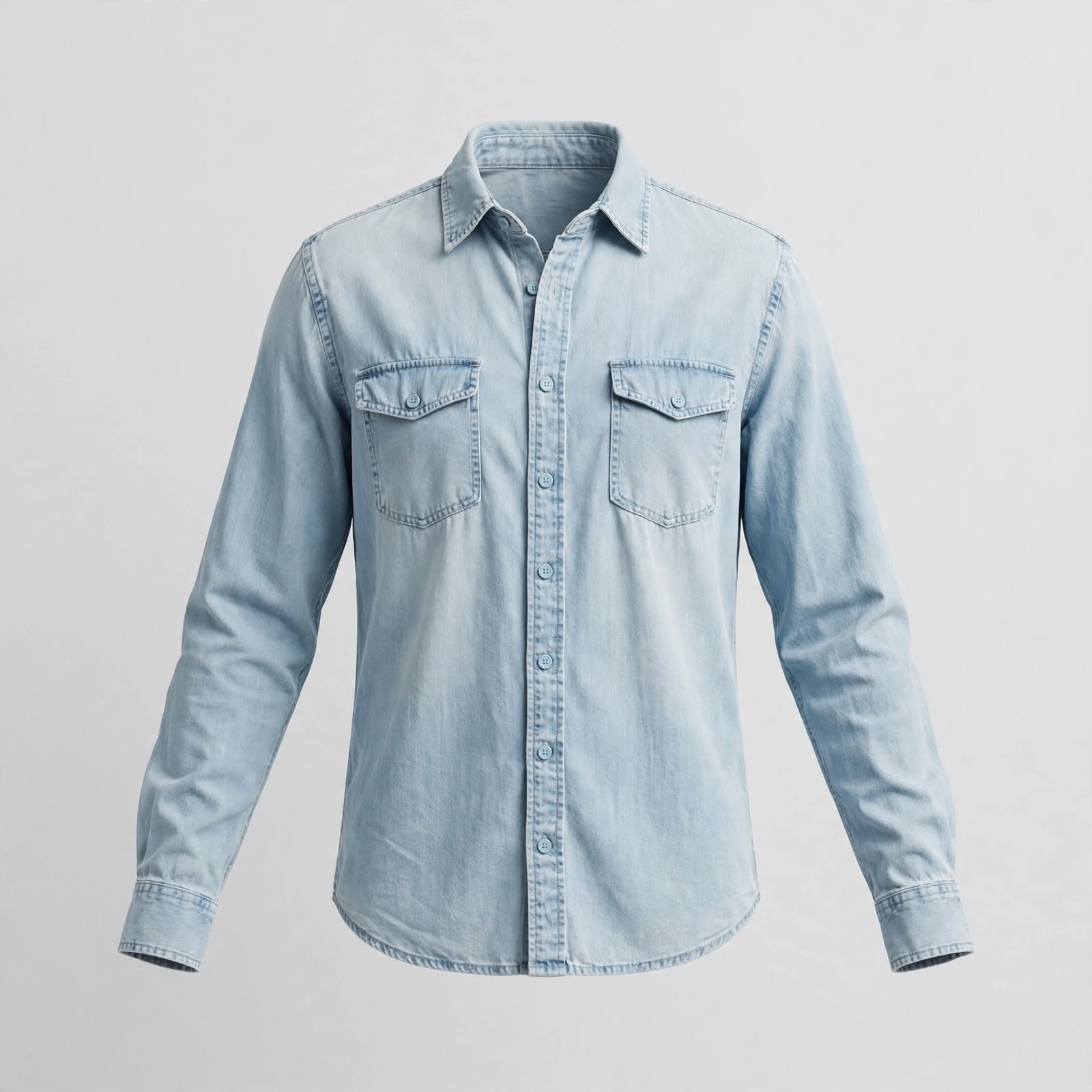 Classic Button-Down Denim Shirt